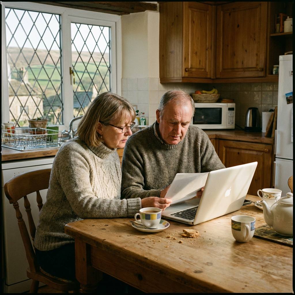Couple reviewing second home insurance