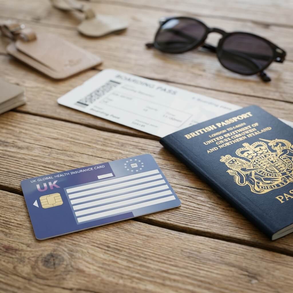 GHIC card and passport for UK travellers